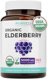 PURE CO envase frontal de saúco orgánico, presenta dosificación clara