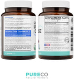 PURE CO alcachofa y raíz de diente de león ilustrando ingredientes naturales