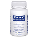 Pure Encapsulations frasco frontal mostrando 5-HTP y etiqueta clara, aporta confianza