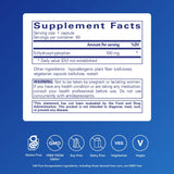 Cápsula de Pure Encapsulations 5‑HTP en primer plano, facilidad de dosificación