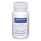 Pure Encapsulations frasco frontal que muestra 5‑HTP 100 mg y beneficio de pureza