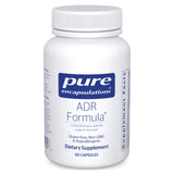 Pure Encapsulations envase frontal mostrando suplemento y sello de pureza