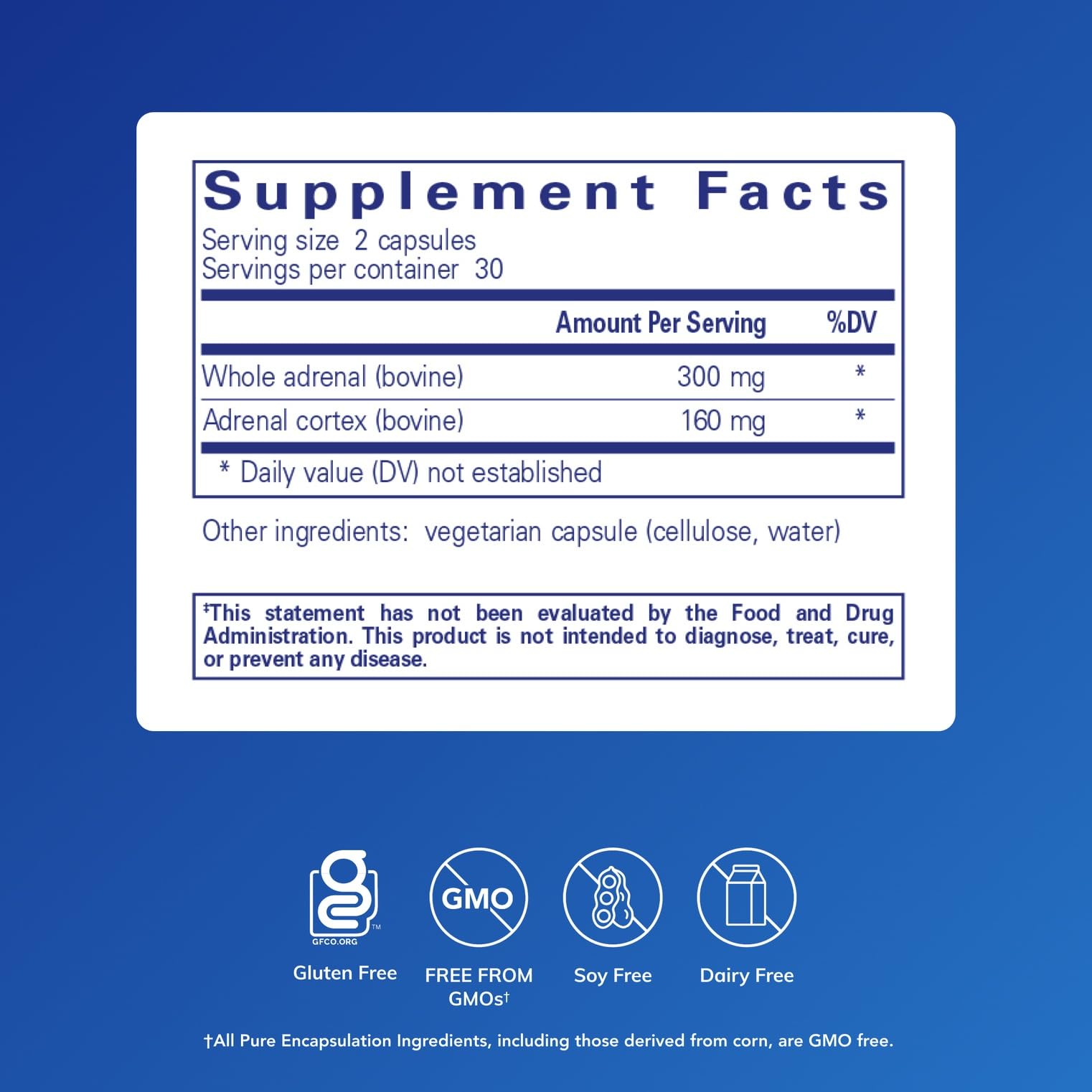 Pure Encapsulations cápsula en primer plano con textura y fácil ingestión