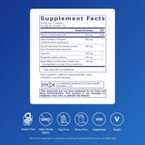 Pure Encapsulations etiqueta en primer plano con ingredientes claros