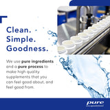 Pure Encapsulations etiqueta nutricional en detalle para información clara
