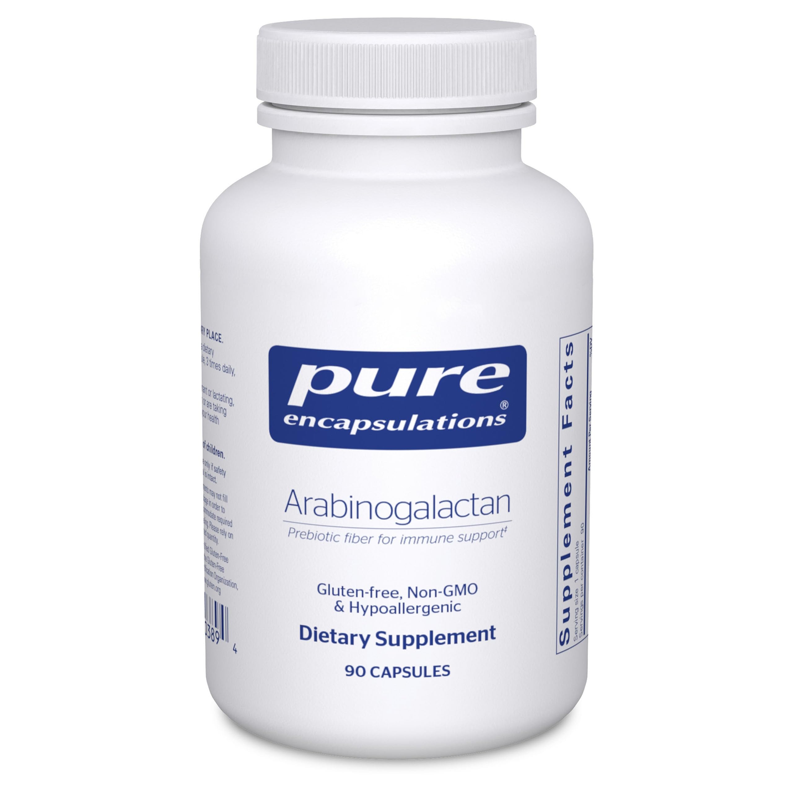 Pure Encapsulations frasco frontal mostrando etiqueta y beneficios clave