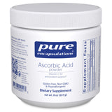 Pure Encapsulations frasco frontal del polvo de vitamina C mostrando presentación limpia y profesional