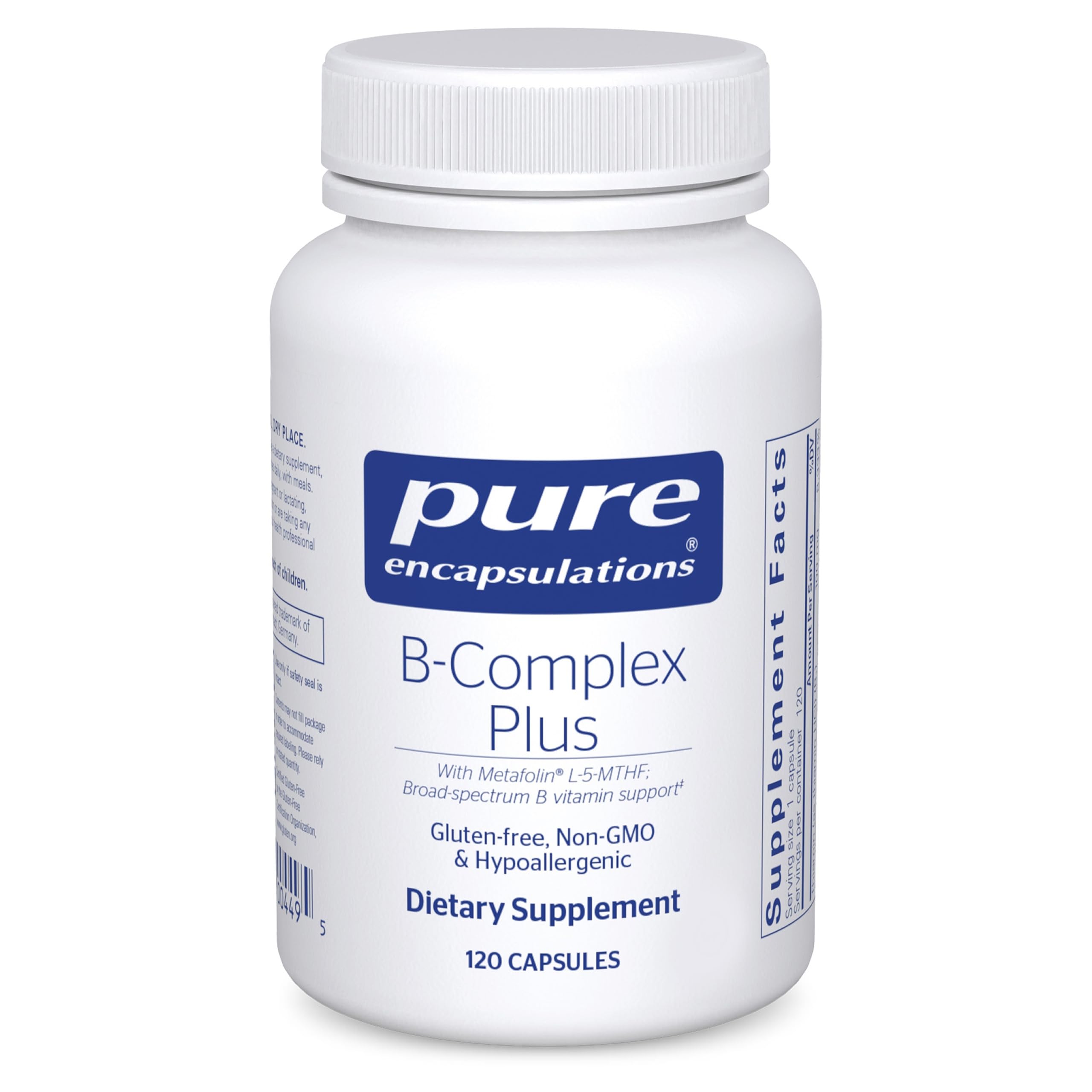 Pure Encapsulations envase frontal mostrando etiquetas claras y beneficios