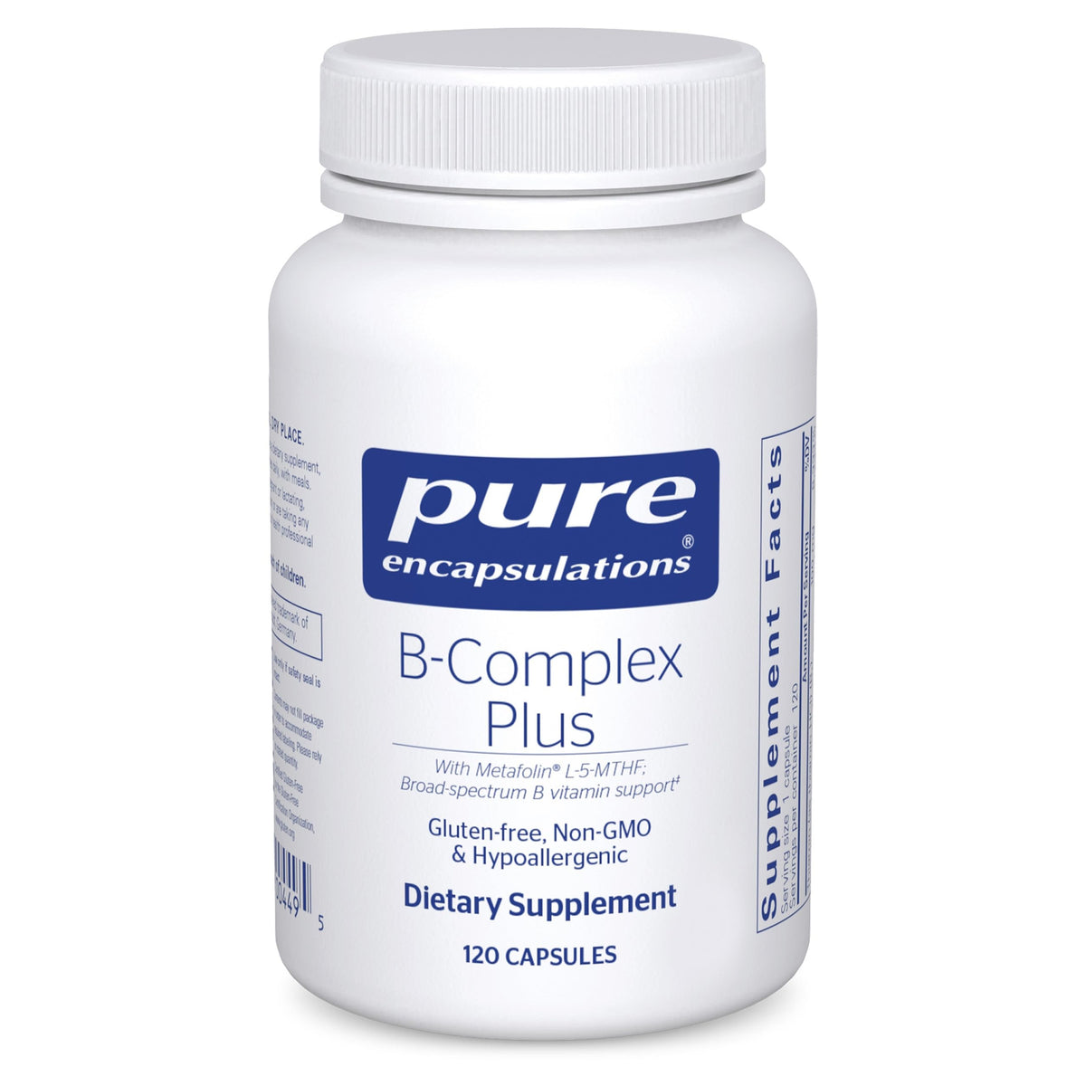 Pure Encapsulations envase frontal mostrando etiquetas claras y beneficios