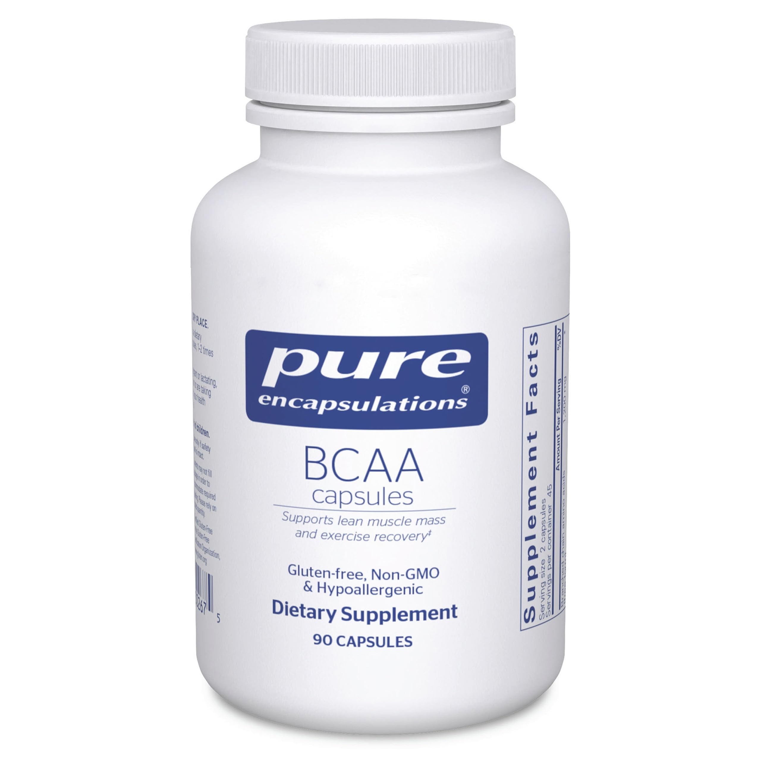 Pure Encapsulations vista frontal del envase mostrando marca y producto, confianza en pureza