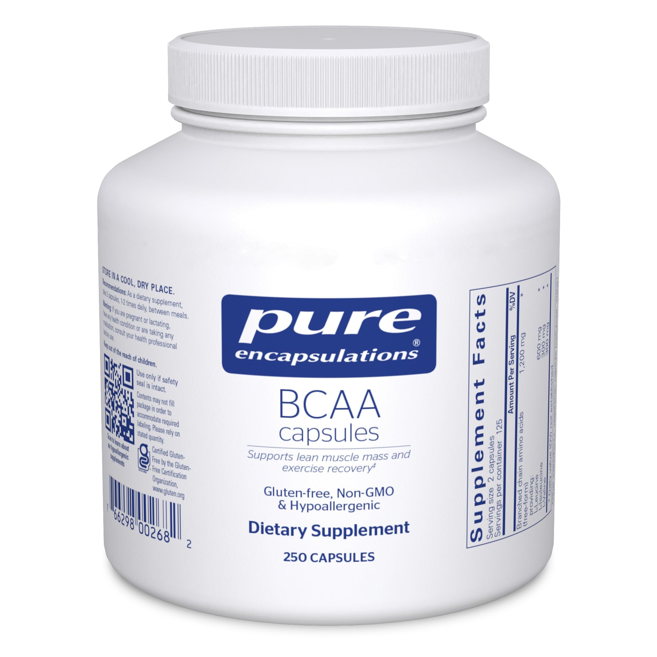 Pure Encapsulations vista frontal del envase con beneficio de pureza