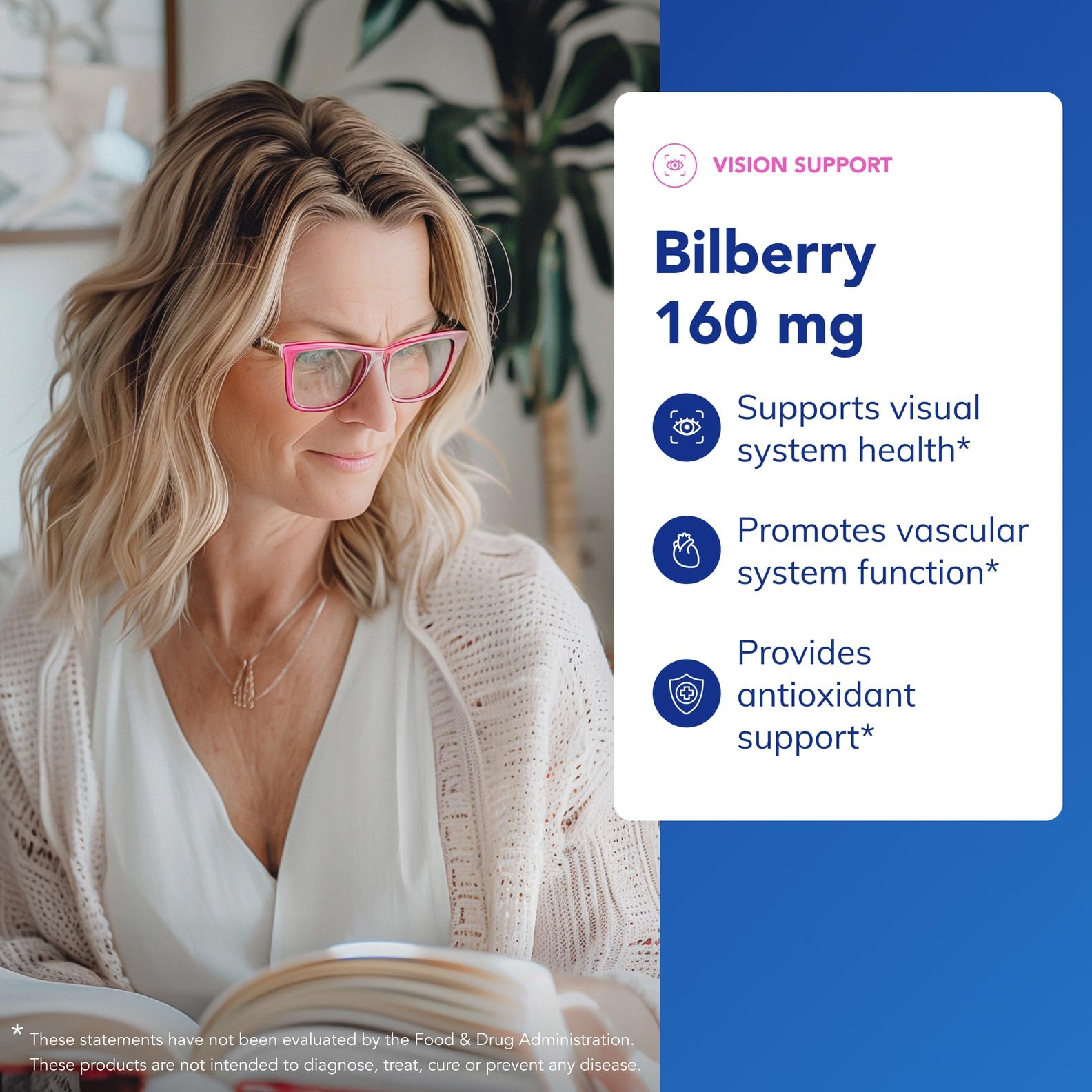 Polvo de extracto de bilberry Pure Encapsulations resaltando pureza y concentración