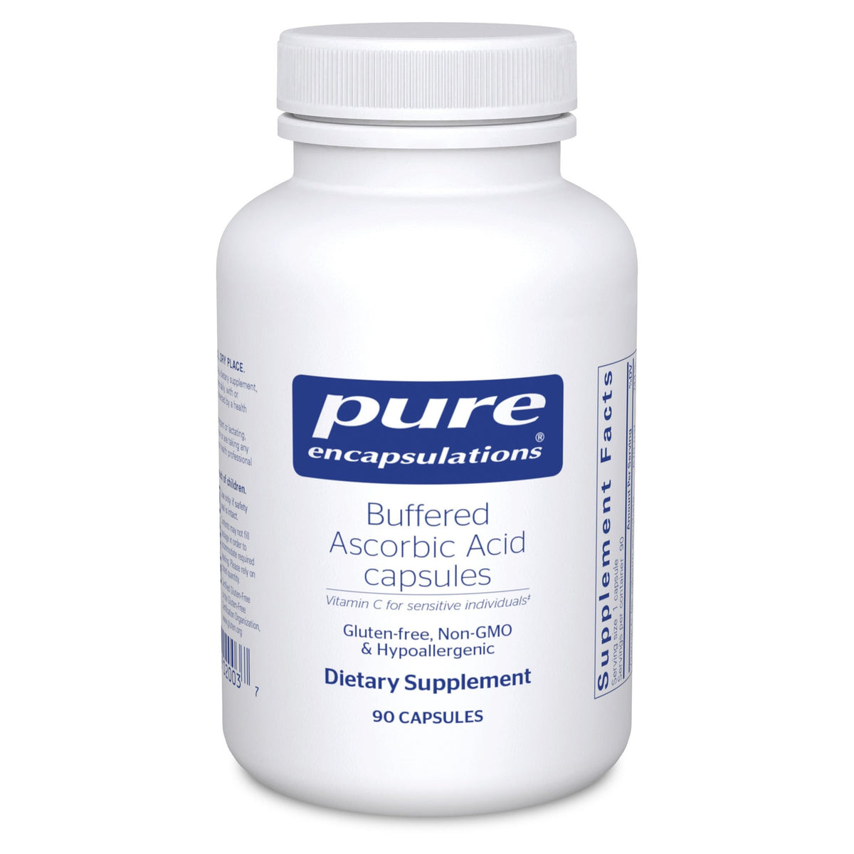 Pure Encapsulations botella frontal mostrando etiquetado claro y confianza
