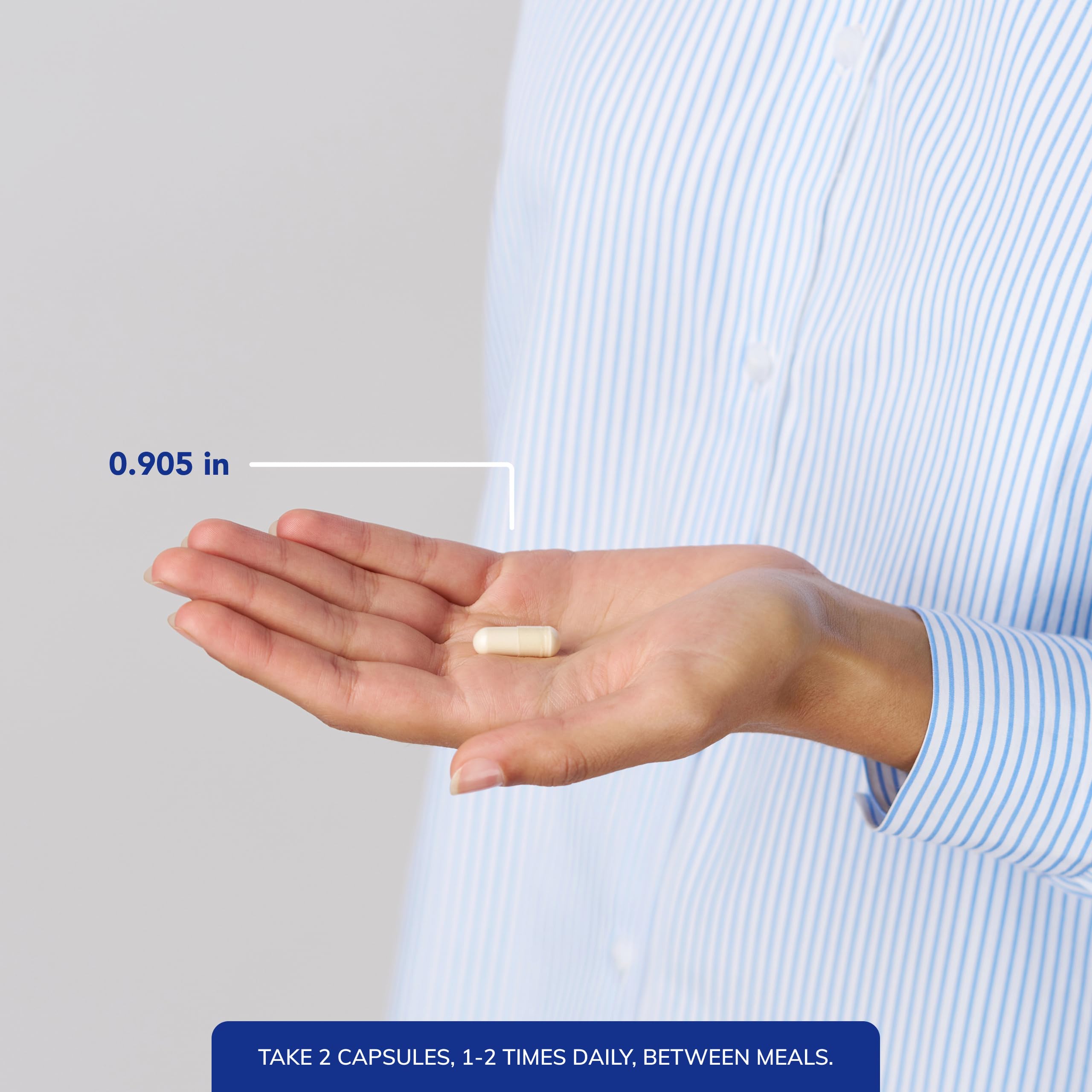 Pure Encapsulations frasco abierto con cápsulas para visualización de dosis