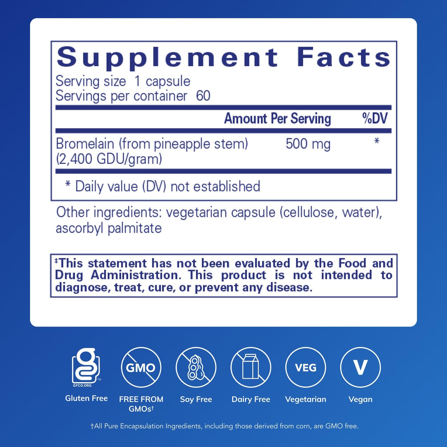 Pure Encapsulations primer plano de cápsula vegana y textura fácil de tragar