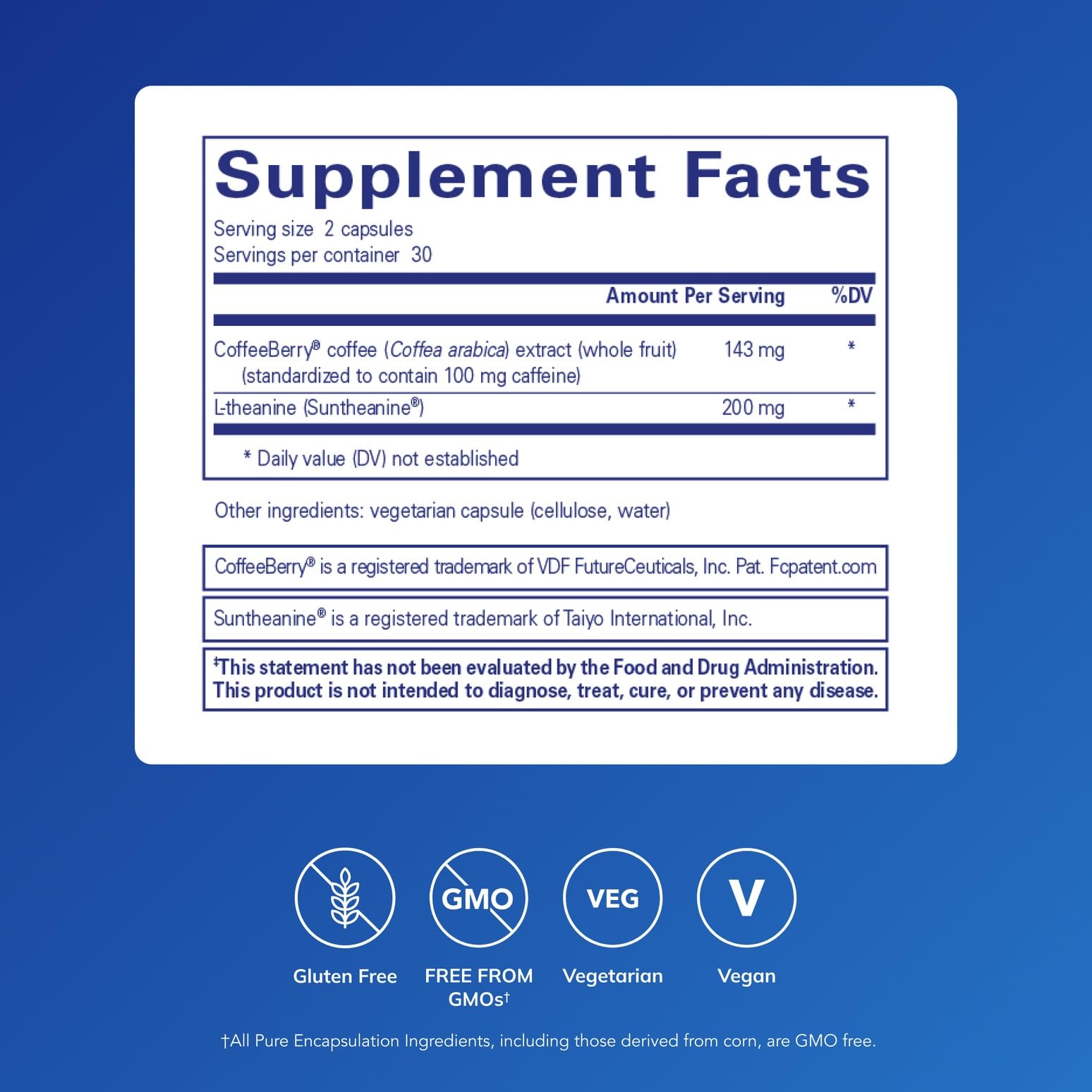 Pure Encapsulations CaffPhenol detalle de cápsulas para fácil identificación y dosificación