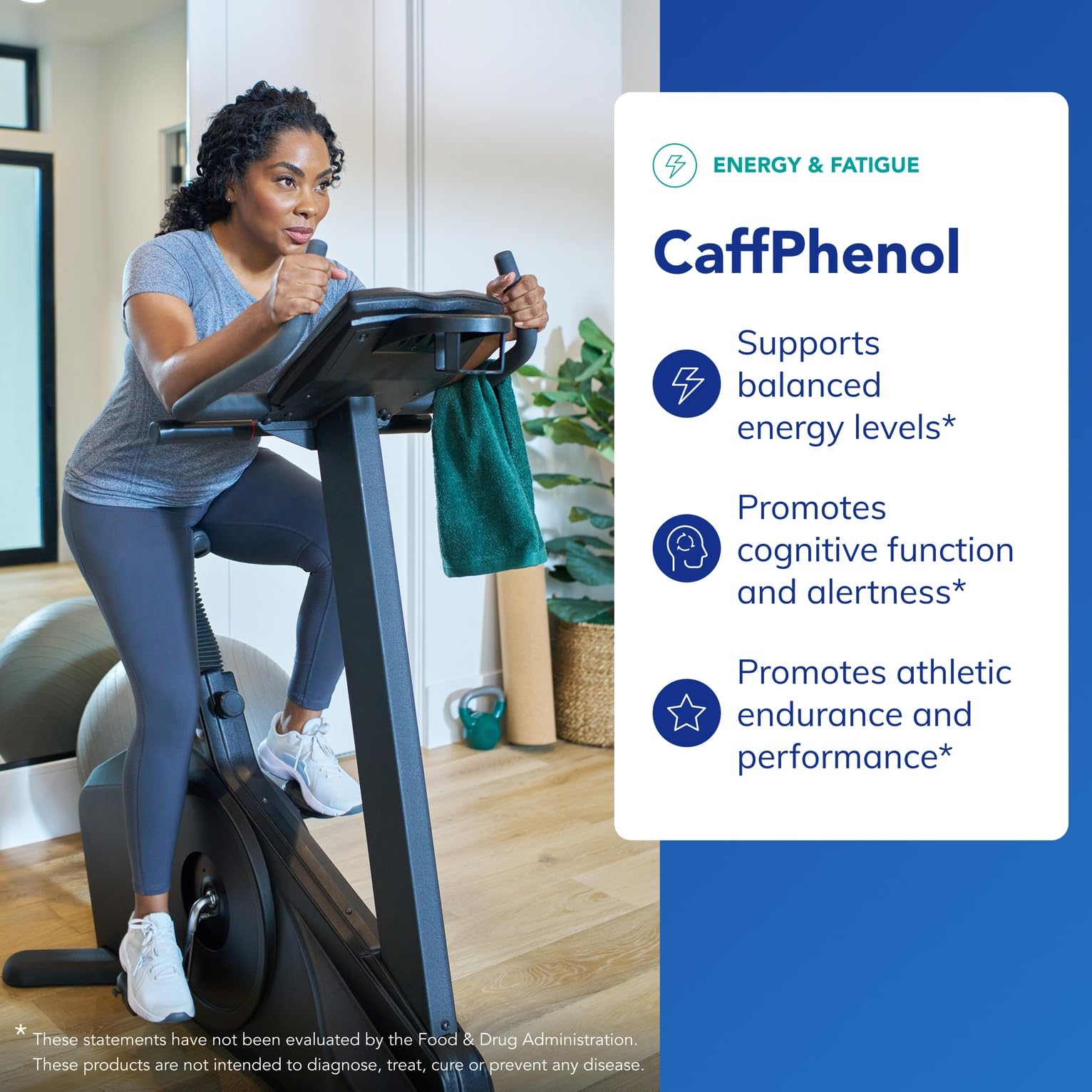 Pure Encapsulations CaffPhenol etiqueta con ingredientes y certificaciones de pureza