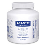 Pure Encapsulations frasco frontal mostrando producto y beneficios de pureza