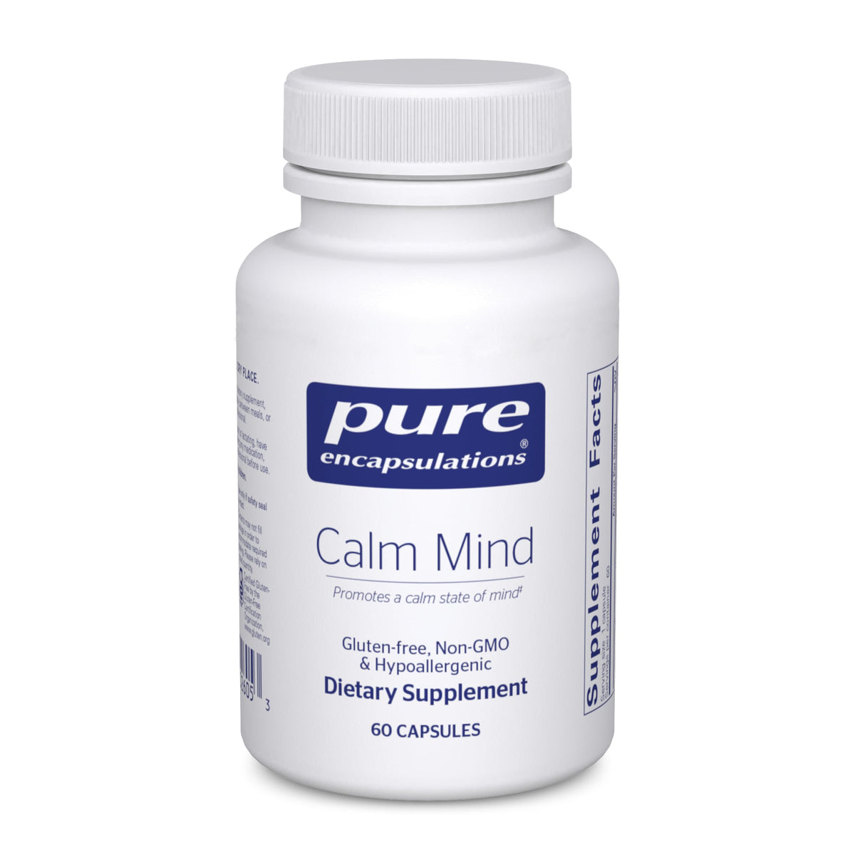 Pure Encapsulations envase Calm Mind frontal mostrando diseño y claridad