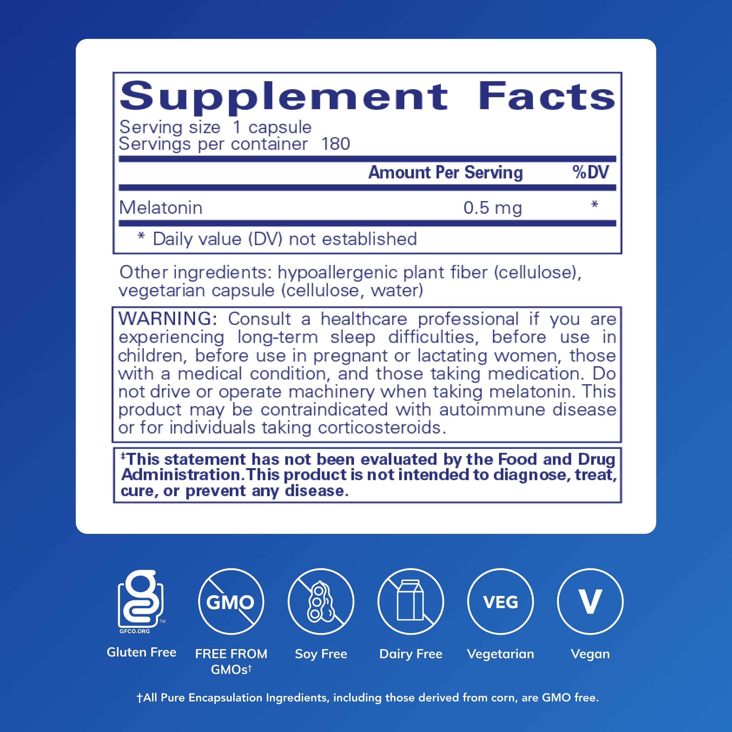 Pure Encapsulations cápsula en primer plano que muestra textura y fácil de tragar