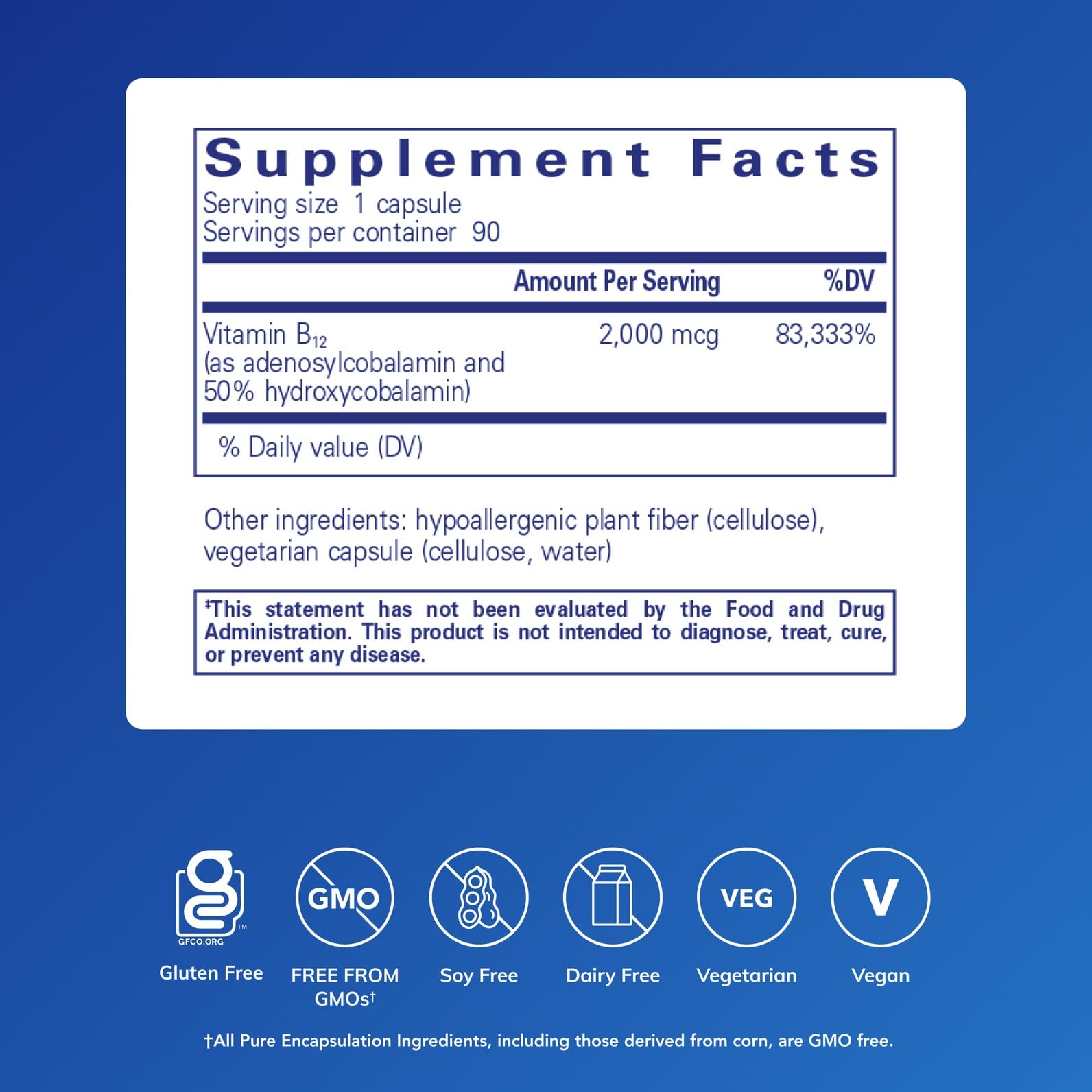 Pure Encapsulations detalle de la cápsula para apreciar textura y calidad vegana