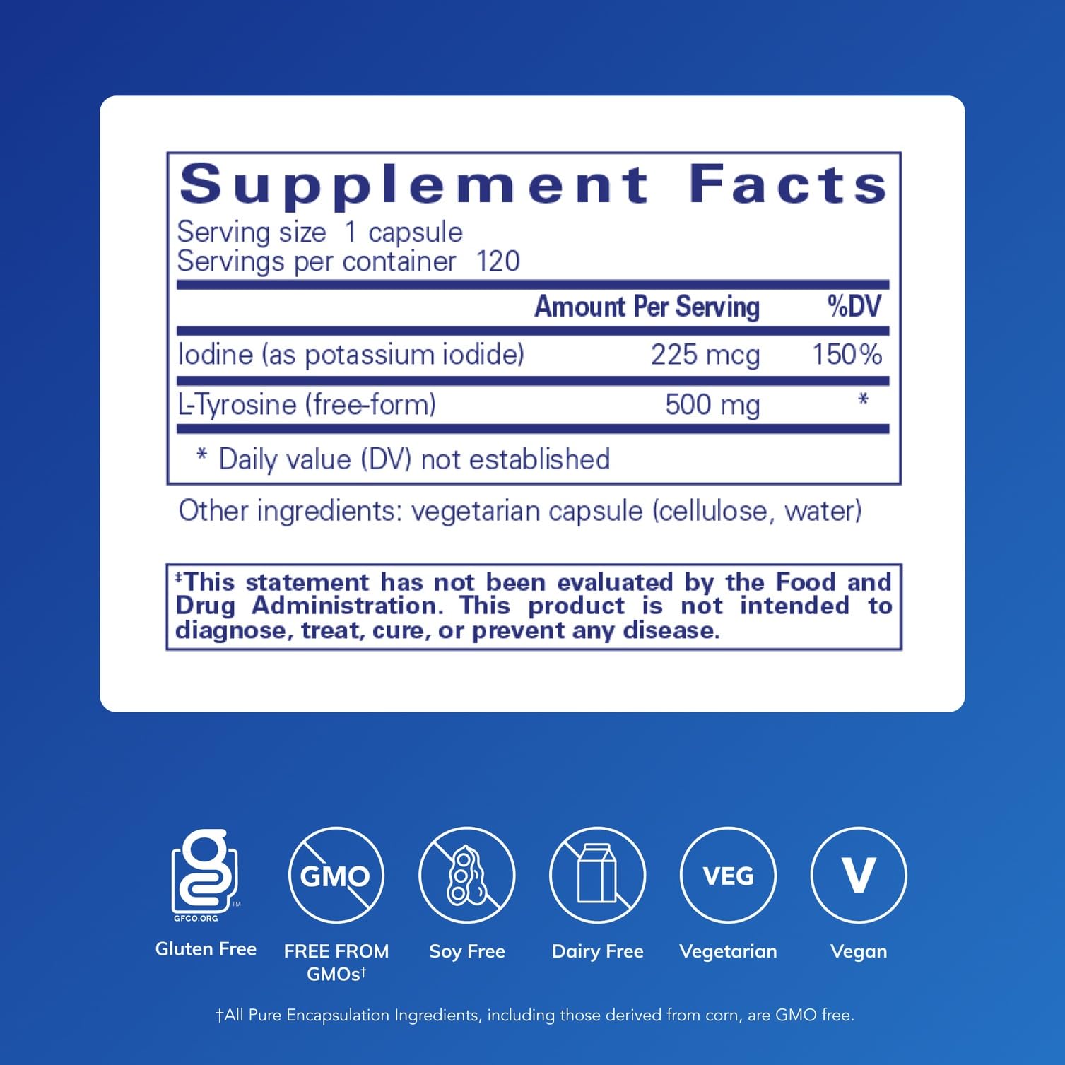 Pure Encapsulations cápsulas en mano para ver tamaño y facilidad de uso