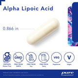 Pure Encapsulations cápsulas en mano para mostrar tamaño y dosificación sencilla