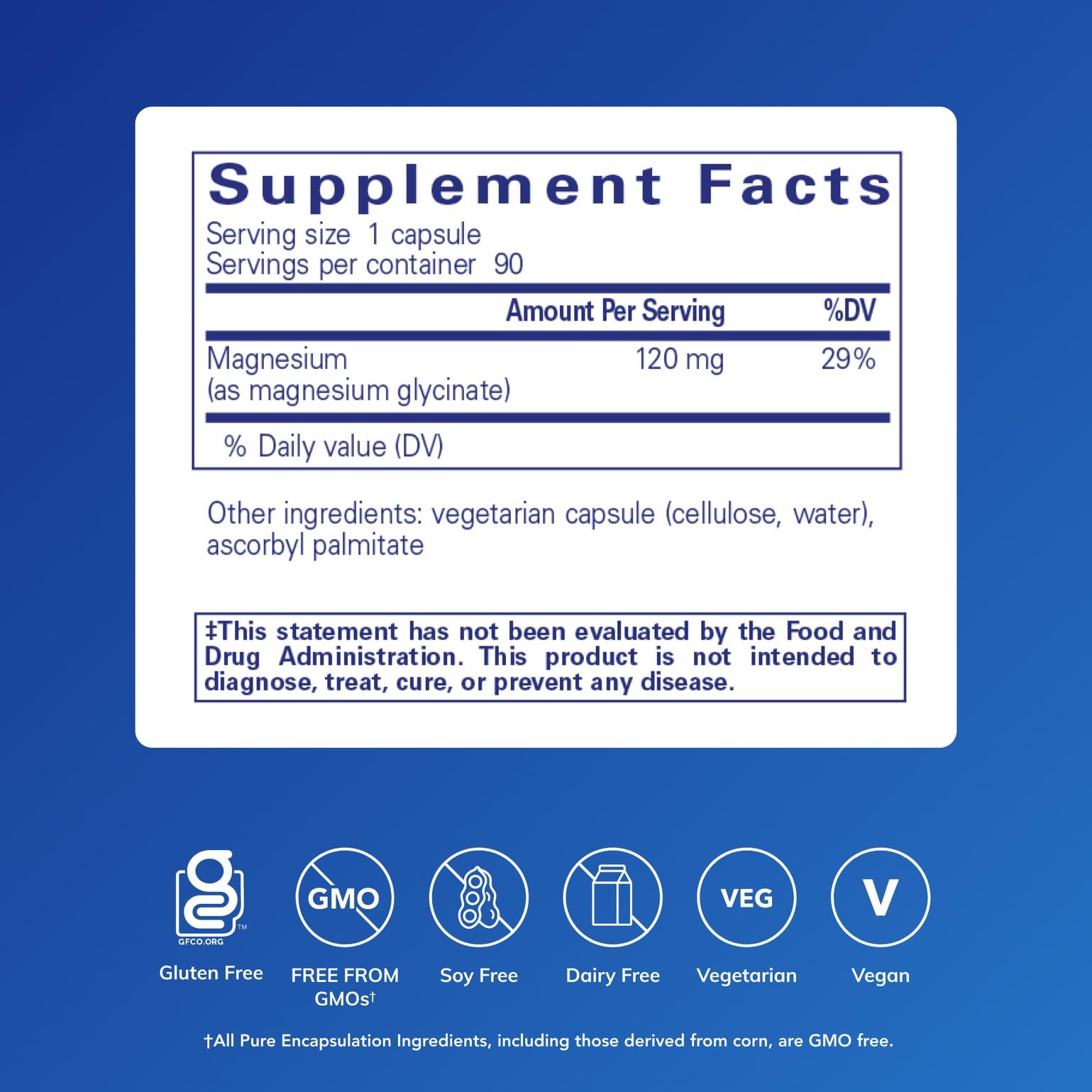 Pure Encapsulations cápsulas en mano para visualizar tamaño y uso práctico