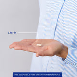 Pure Encapsulations vista cercana de la textura de la cápsula calidad pura