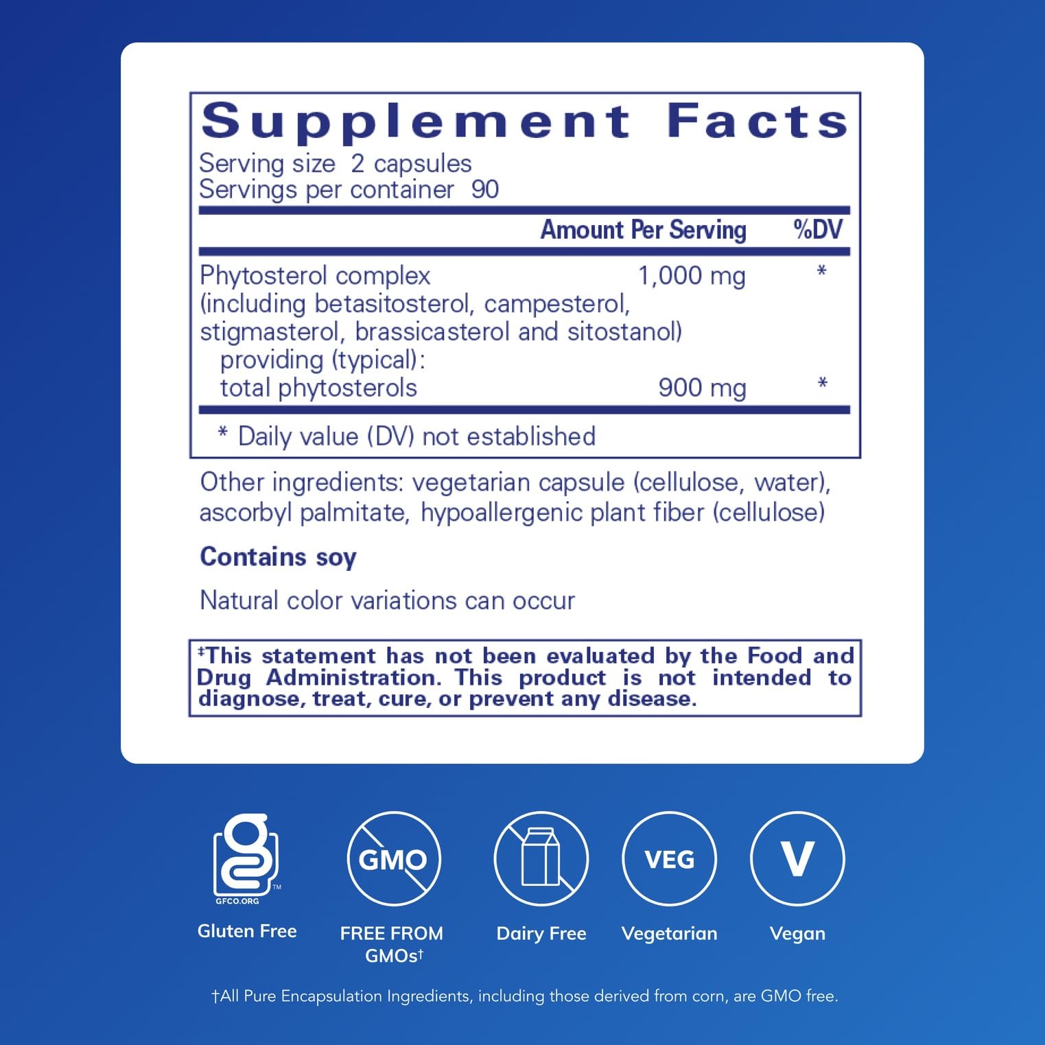 Pure Encapsulations CholestePure cápsulas detalle textura y fácil de tragar