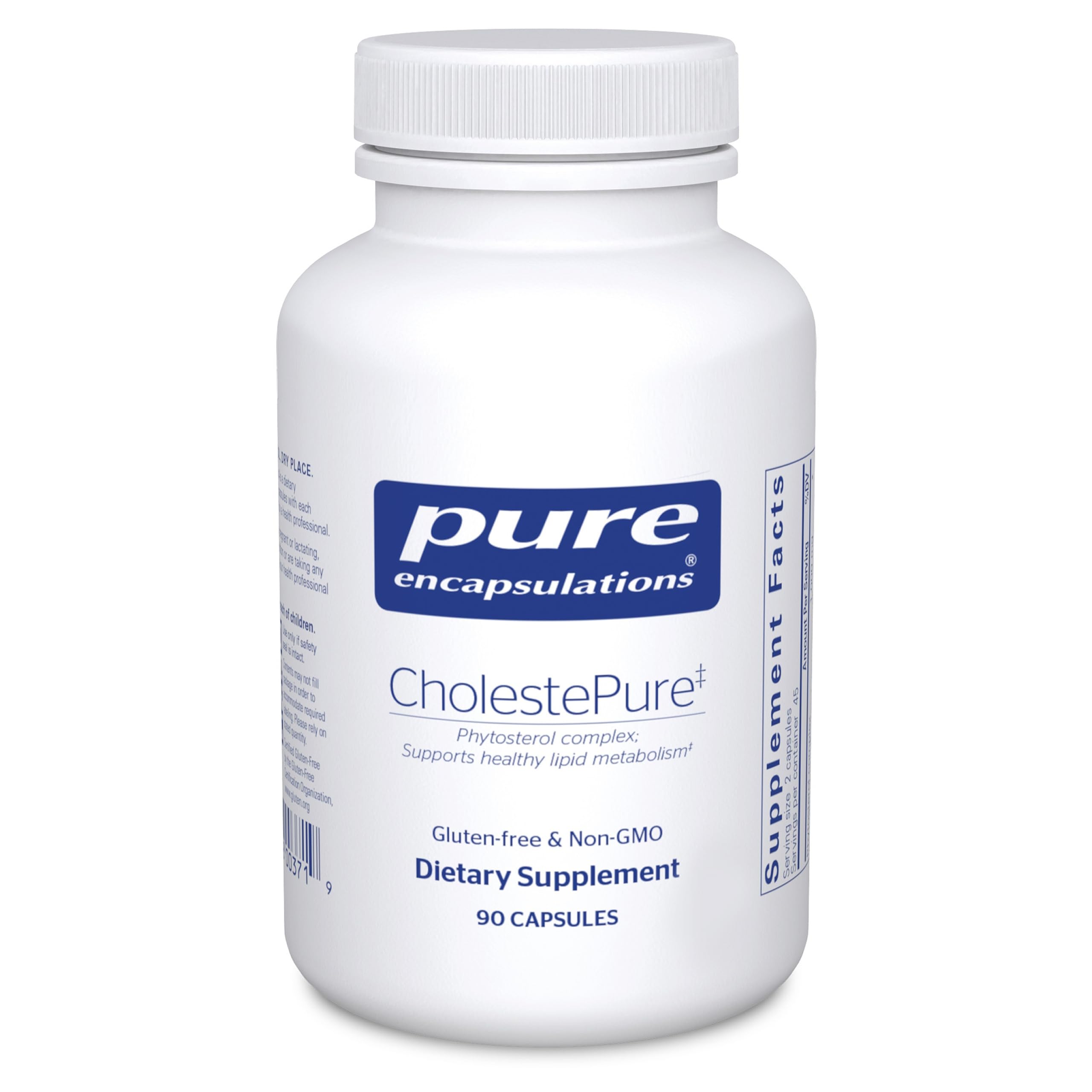 Pure Encapsulations envase frontal mostrando CholestePure y confianza de marca