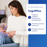 Pure Encapsulations CogniPhos etiqueta trasera con información de ingredientes y pureza