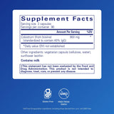 Pure Encapsulations etiqueta lateral con información de 40% IgG y trazabilidad