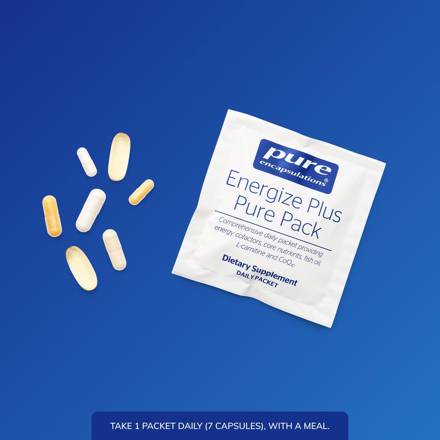 Pure Encapsulations comparación de tamaño del sobre para transporte práctico
