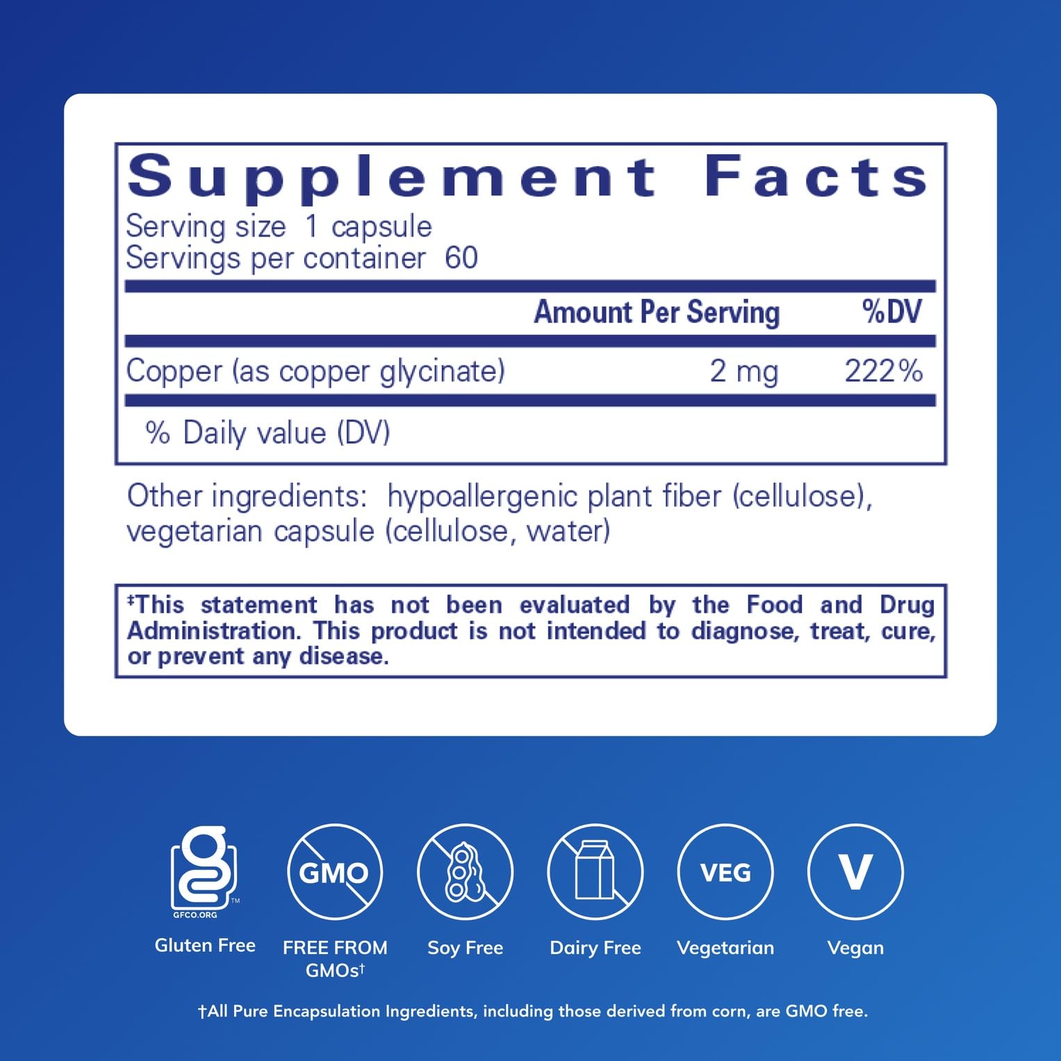 Pure Encapsulations cápsula abierta con detalle de su tamaño y fácil ingestión
