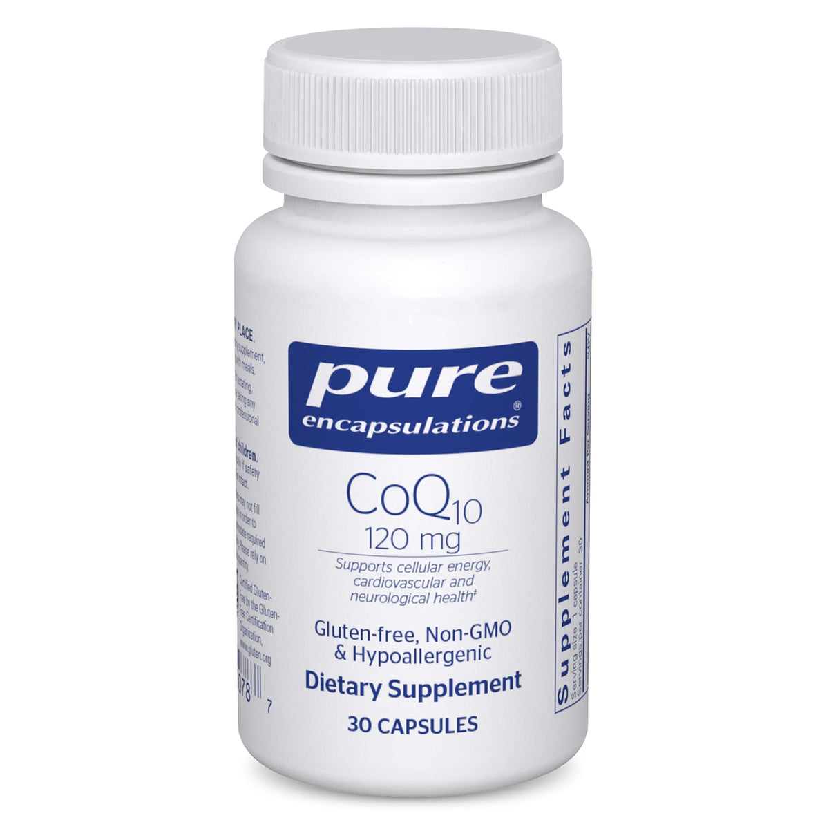 Pure Encapsulations frente del producto mostrando diseño y dosis clara