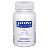 Pure Encapsulations CoQ10 vista frontal del envase mostrando presentación y beneficio energético