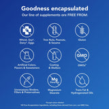 Pure Encapsulations frasco sostenido en mano para comparar tamaño y dosis