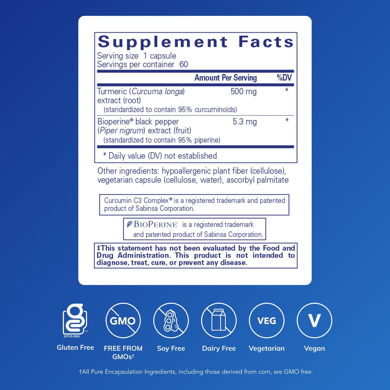 Pure Encapsulations detalle de etiqueta con ingredientes y beneficios claros