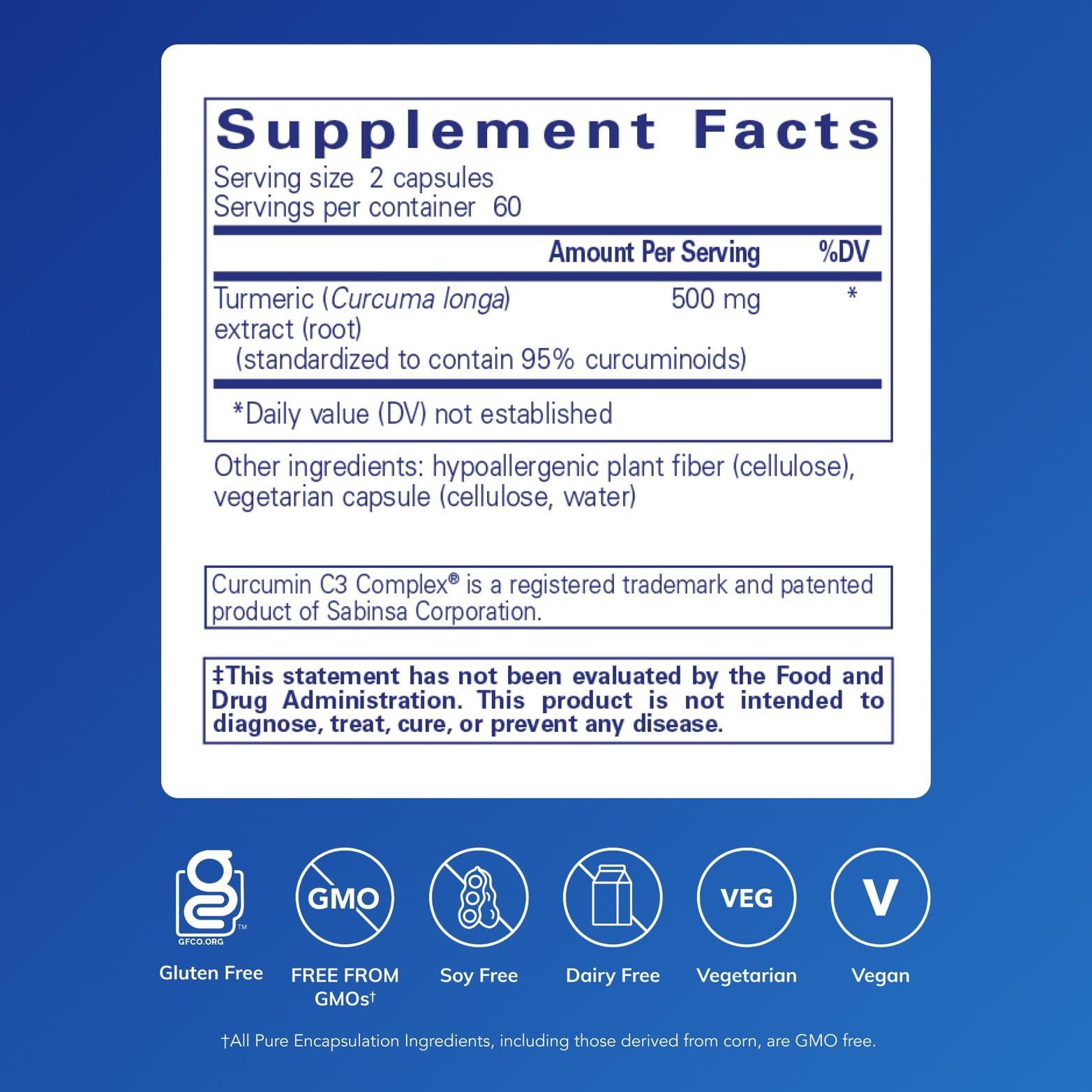 Pure Encapsulations detalle de una cápsula y su tamaño fácil de tragar
