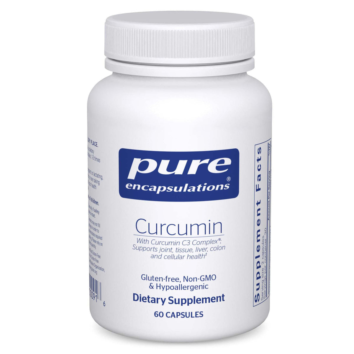 Pure Encapsulations frasco frontal mostrando etiqueta y beneficios claros