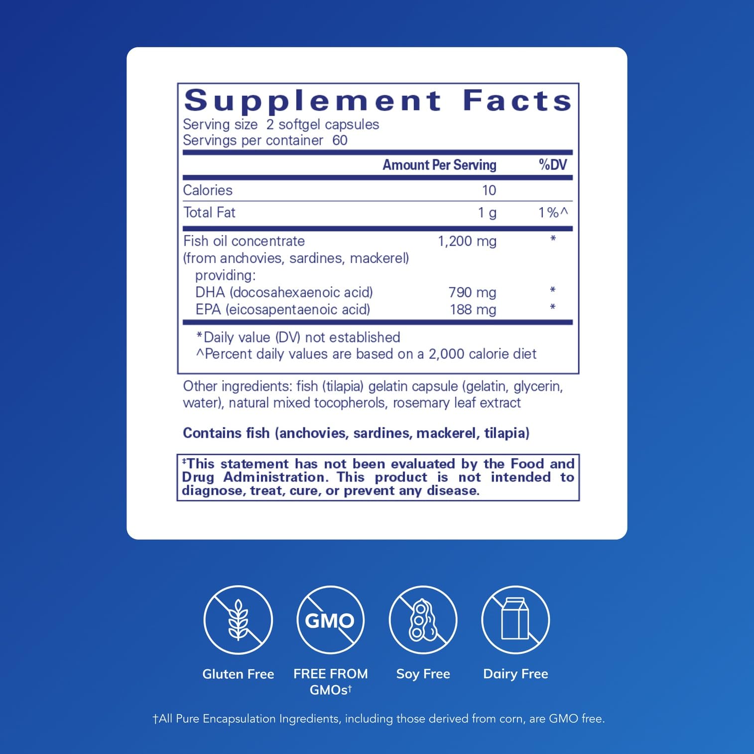 Pure Encapsulations primer plano de cápsula blanda para fácil ingestión
