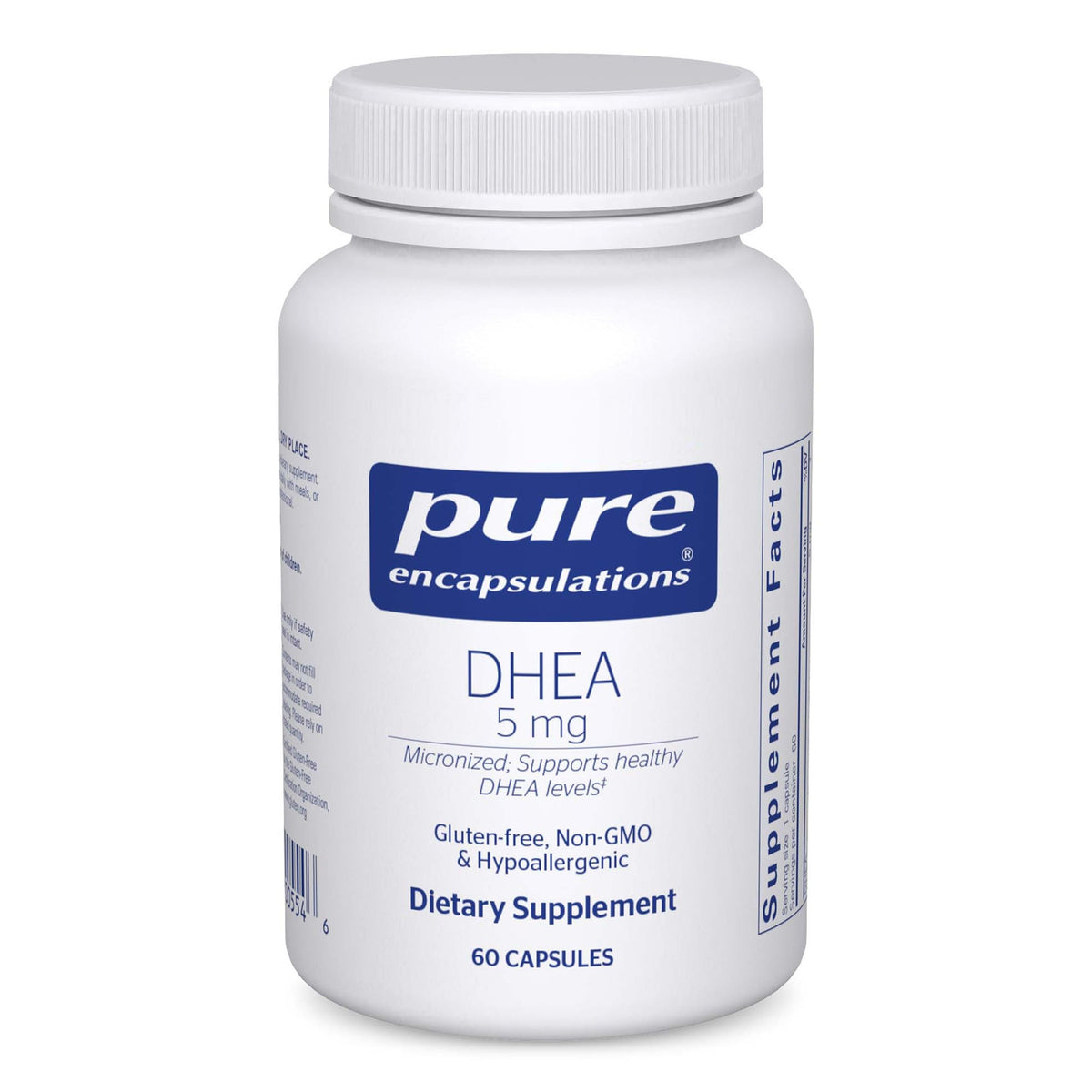 Pure Encapsulations envase frontal mostrando 60 cápsulas y etiqueta clara
