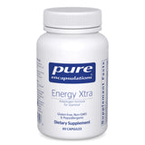 Pure Encapsulations bote frontal mostrando Energy Xtra y beneficios de energía