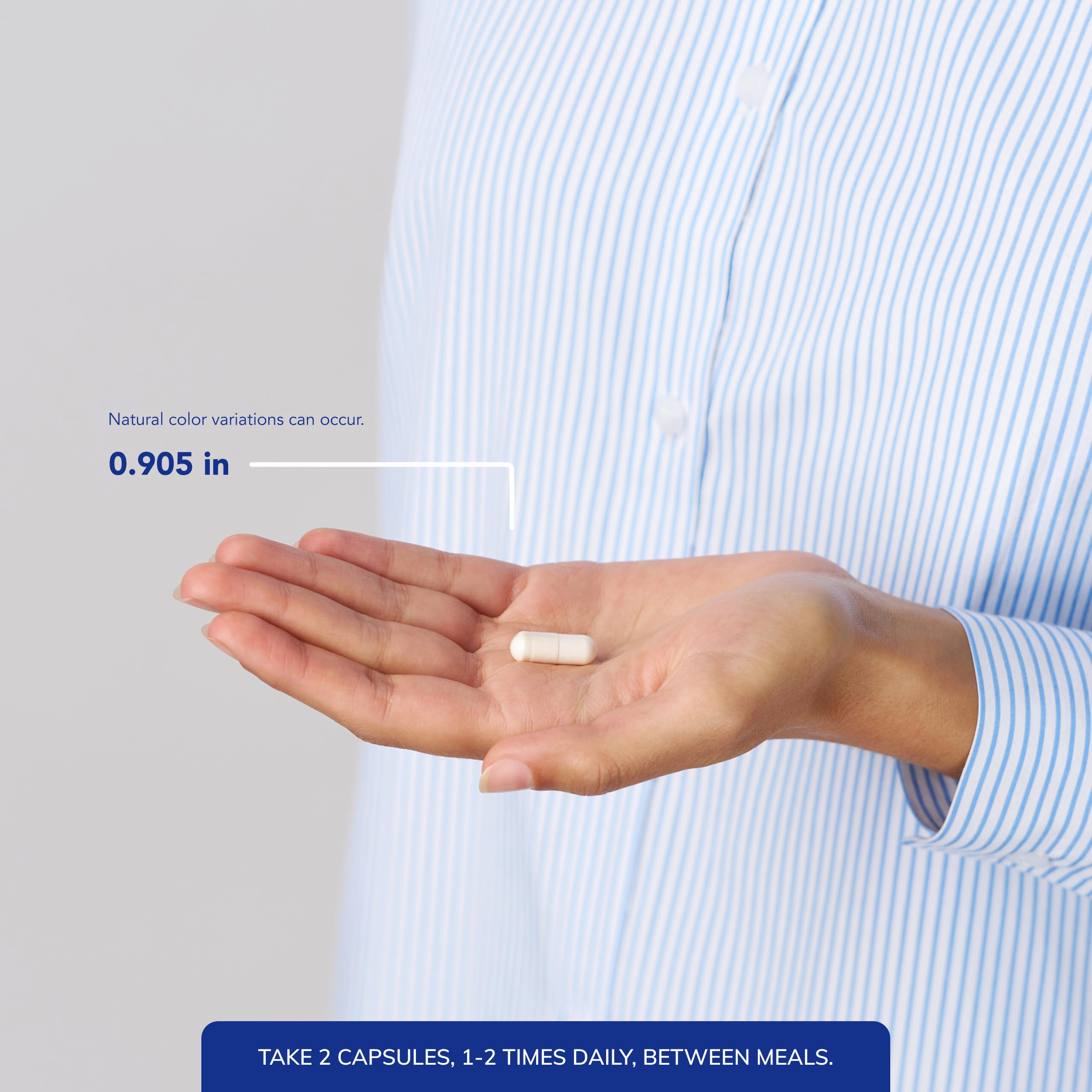 Pure Encapsulations envase abierto con 90 cápsulas señalando suministro mensual