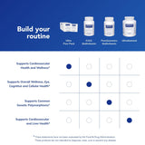 Pure Encapsulations etiqueta nutricional en primer plano mostrando transparencia de ingredientes
