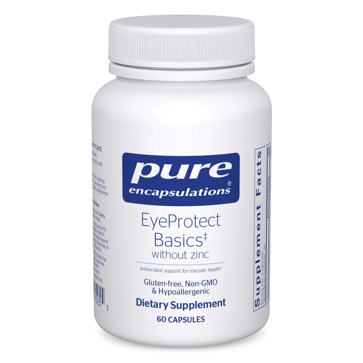 Pure Encapsulations envase frontal mostrando diseño y beneficio antioxidante