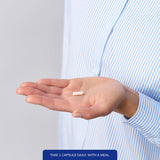 Pure Encapsulations frasco abierto con cápsulas visibles para contar suministro
