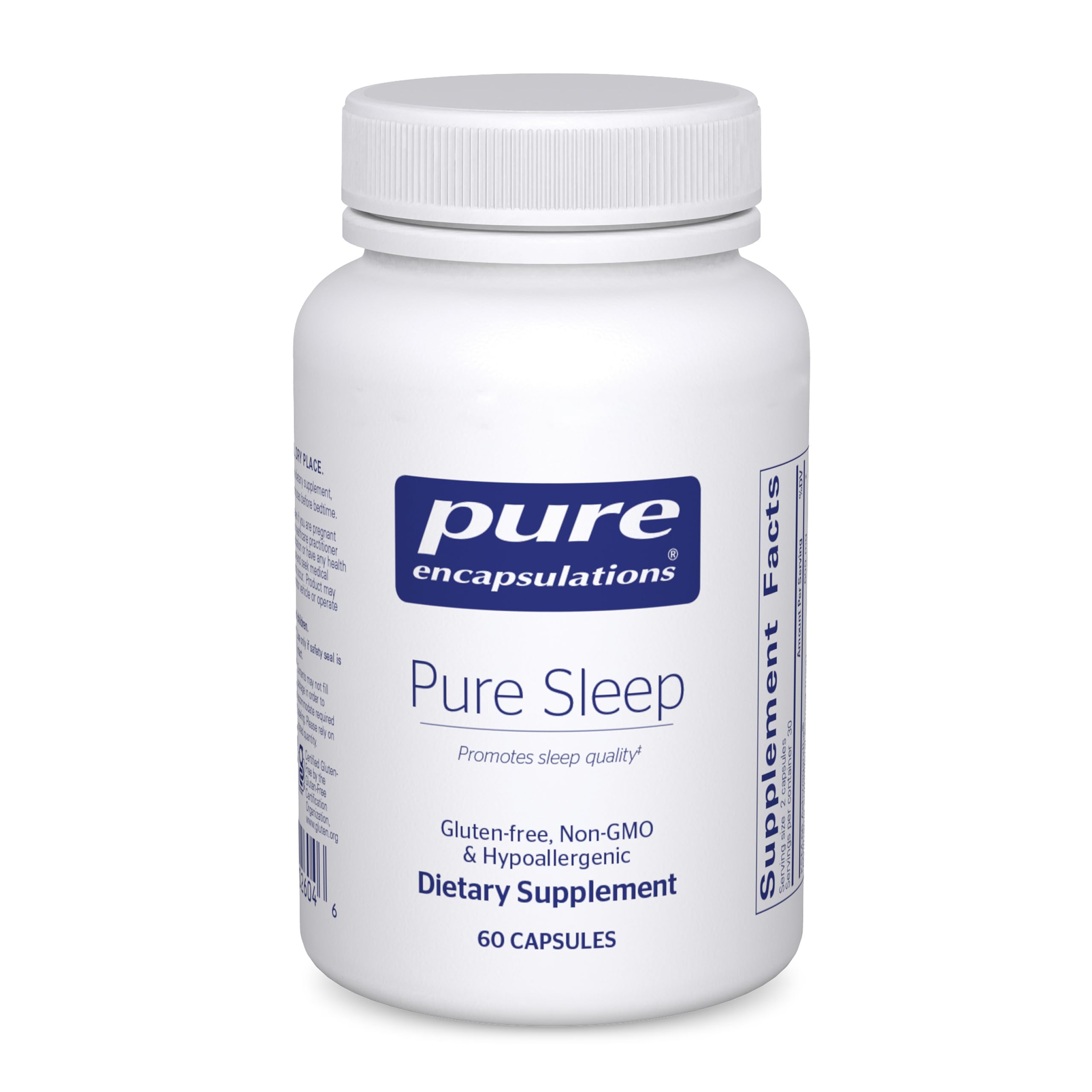 Pure Encapsulations frasco frontal mostrando presentación y beneficio de relajación
