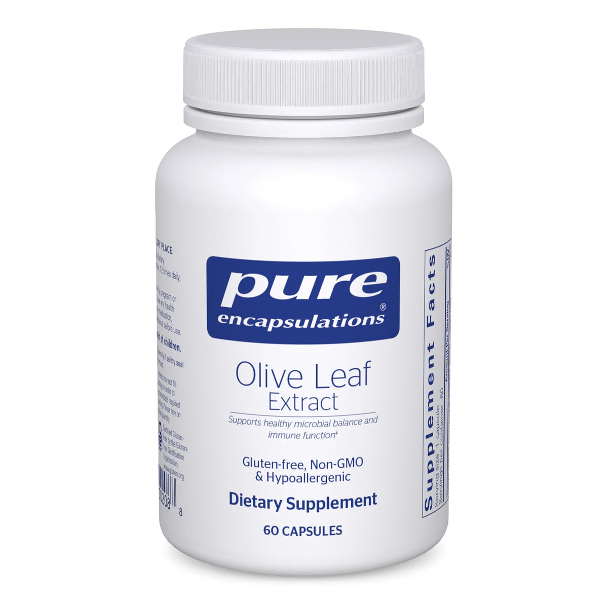 Pure Encapsulations frasco frontal mostrando el envase y beneficio de pureza